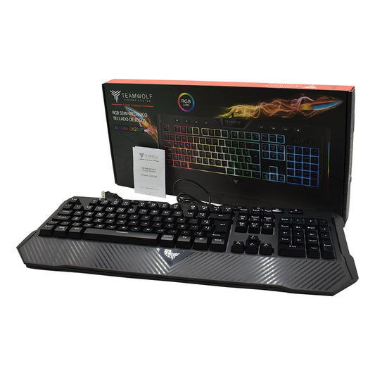 Teclado TeamWolf GK200P semi-mecânico usb rgb/teclado